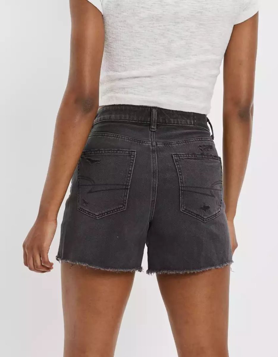 Shorts American Eagle AE Denim Highest Taille Baggy Noir Femme | QGV-93270889